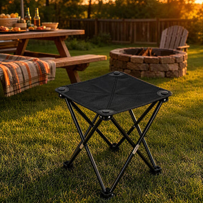Folding Camping Stool – Portable Lightweight Chair with Carry Bag