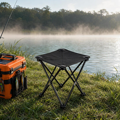 Folding Camping Stool – Portable Lightweight Chair with Carry Bag