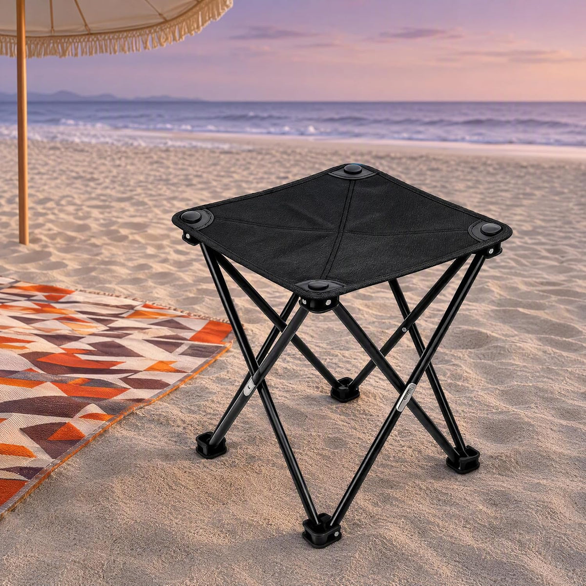 Folding Camping Stool – Portable Lightweight Chair with Carry Bag