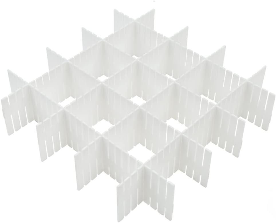 Drawer Dividers, Adjustable Drawer Organizer for Socks, Underwear, Makeup, Can Help Tidy Kitchen, Bedroom, Dresser Black