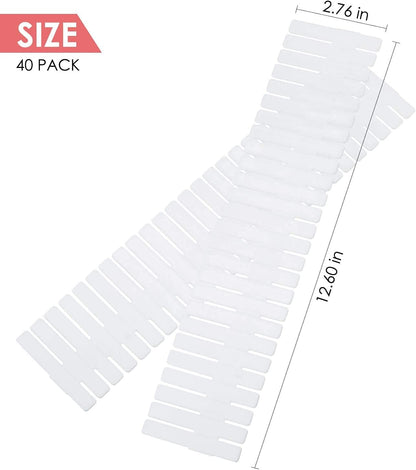 Drawer Dividers, Adjustable Drawer Organizer for Socks, Underwear, Makeup, Can Help Tidy Kitchen, Bedroom, Dresser Black