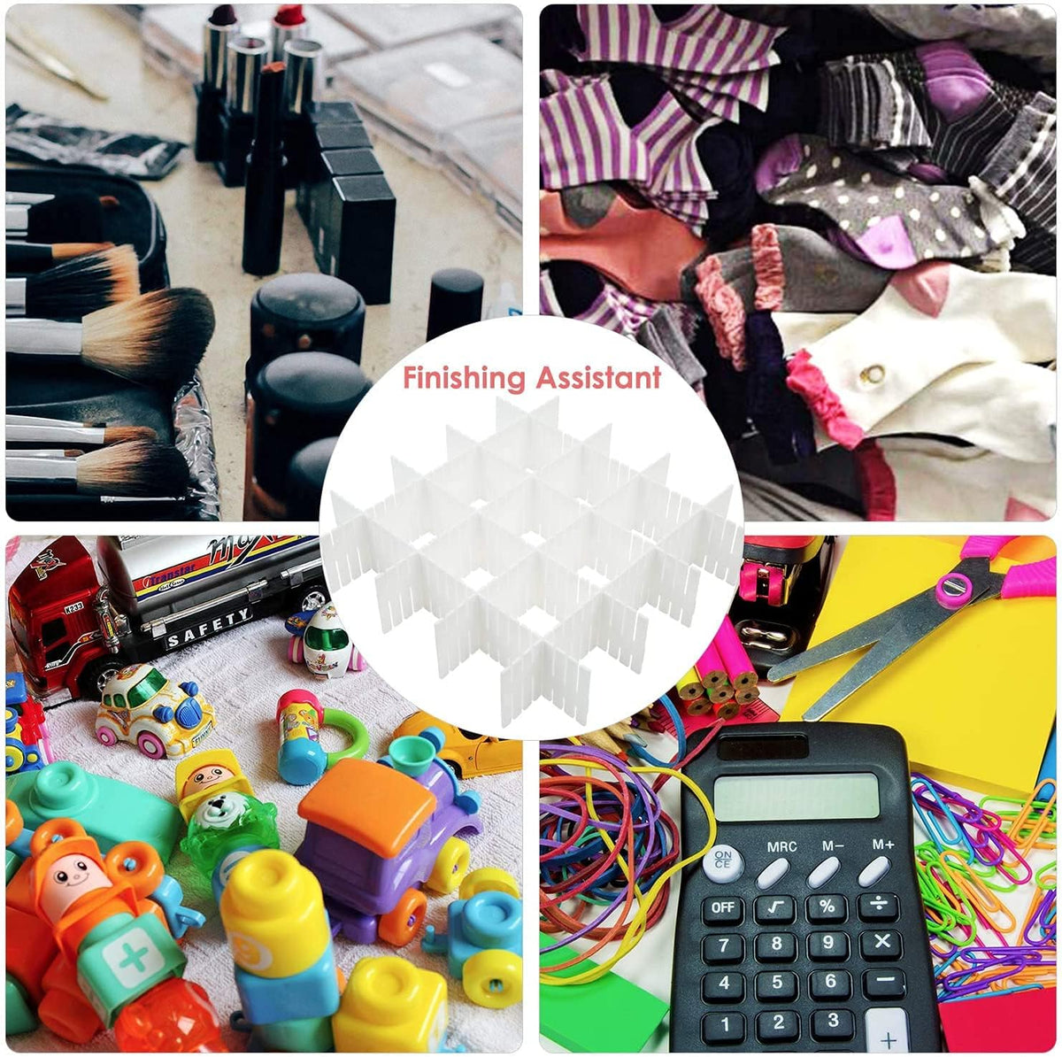 Drawer Dividers, Adjustable Drawer Organizer for Socks, Underwear, Makeup, Can Help Tidy Kitchen, Bedroom, Dresser Black