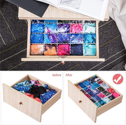 Drawer Dividers, Adjustable Drawer Organizer for Socks, Underwear, Makeup, Can Help Tidy Kitchen, Bedroom, Dresser Black