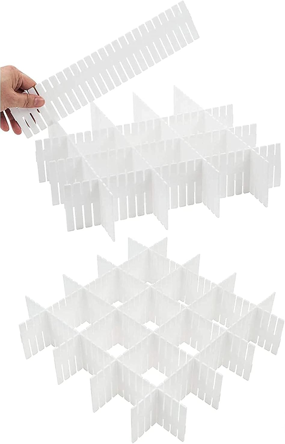 Drawer Dividers, Adjustable Drawer Organizer for Socks, Underwear, Makeup, Can Help Tidy Kitchen, Bedroom, Dresser Black