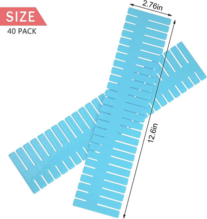 Drawer Dividers, Adjustable Drawer Organizer for Socks, Underwear, Makeup, Can Help Tidy Kitchen, Bedroom, Dresser Black