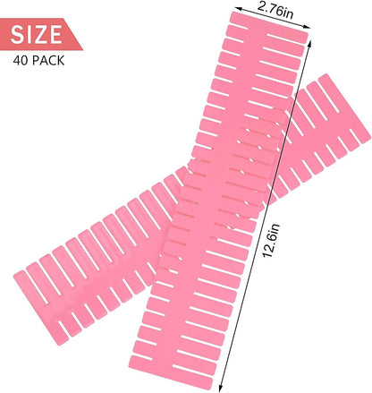 Drawer Dividers, Adjustable Drawer Organizer for Socks, Underwear, Makeup, Can Help Tidy Kitchen, Bedroom, Dresser Black
