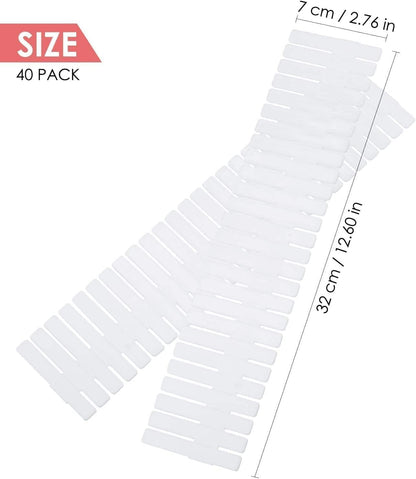 Drawer Dividers, Adjustable Drawer Organizer for Socks, Underwear, Makeup, Can Help Tidy Kitchen, Bedroom, Dresser Black