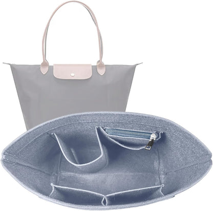 Purse Organizer Insert for longchamp(Small) shor thandle Handbags Organizer 1012Beige-S