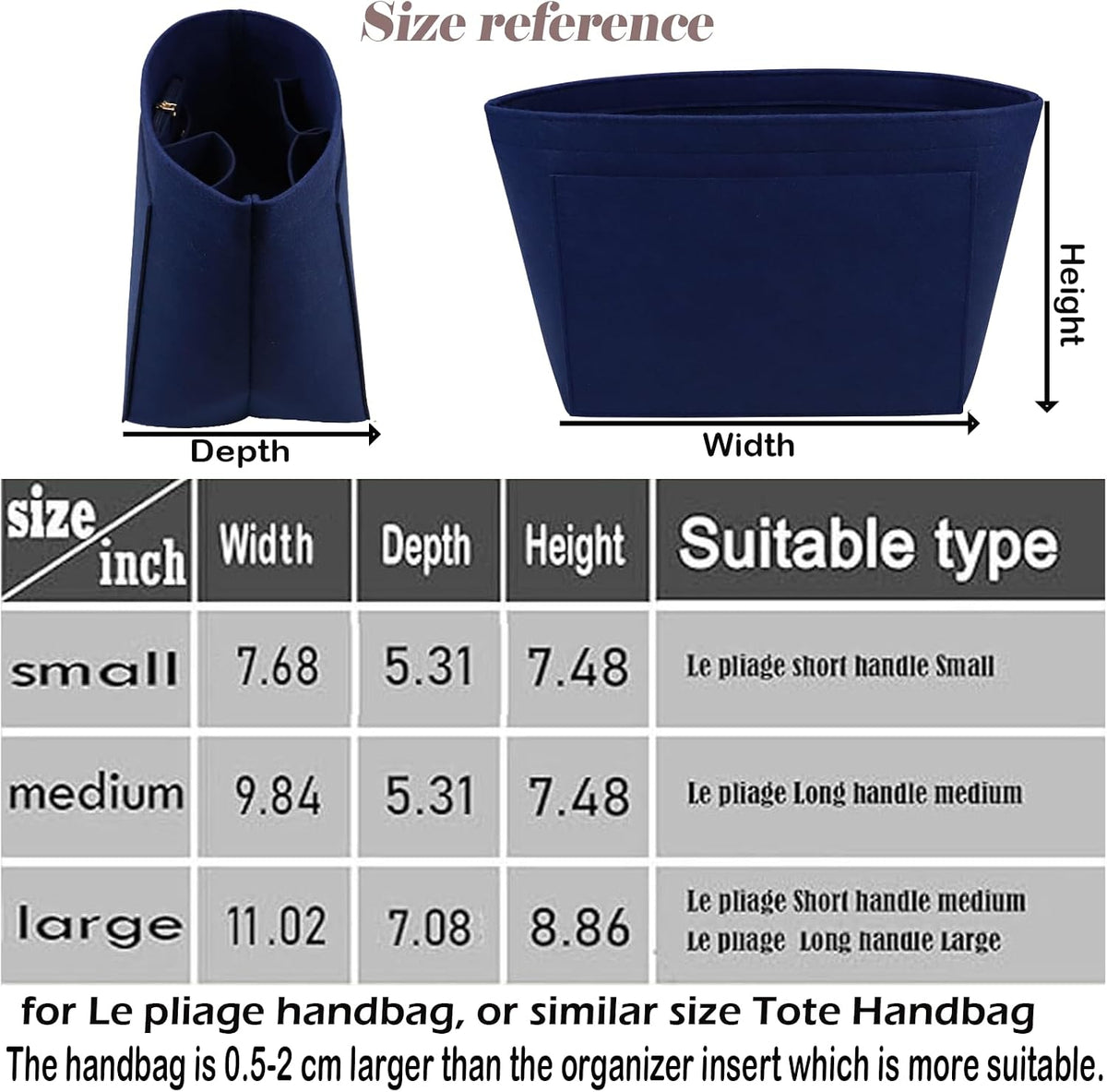 Purse Organizer Insert for longchamp(Small) shor thandle Handbags Organizer 1012Beige-S