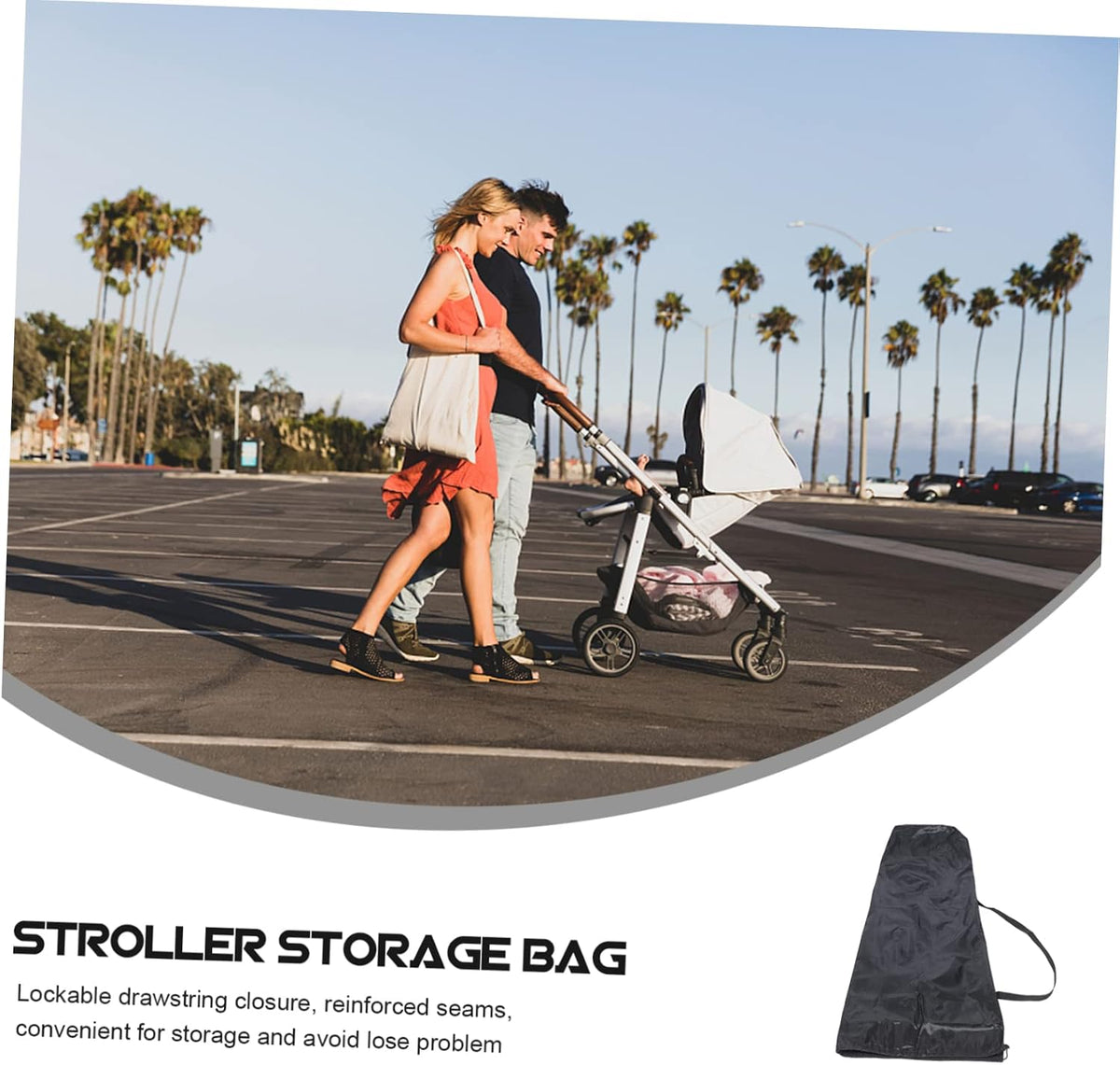 Travel Stroller Bag with Two Shoulder Straps Water Resistant Heavy Duty Stroller Cover for Airplane Gate Check Protective Storage for Umbrella Easy to Carry and Scratch Resistant