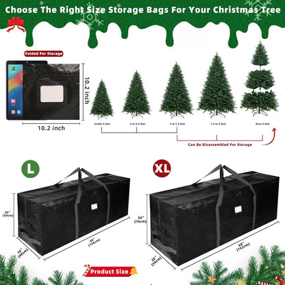 Large Christmas Tree Storage Bag Heavy Duty 7.5 Ft (Gray)