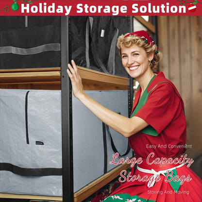 Large Christmas Tree Storage Bag Heavy Duty 7.5 Ft (Gray)