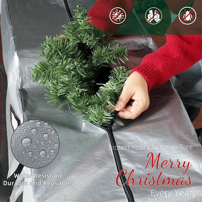Large Christmas Tree Storage Bag Heavy Duty 7.5 Ft (Gray)