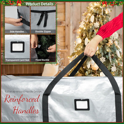 Large Christmas Tree Storage Bag Heavy Duty 7.5 Ft (Gray)