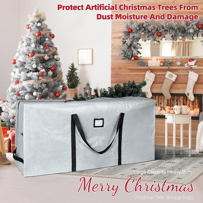 Large Christmas Tree Storage Bag Heavy Duty 7.5 Ft (Gray)