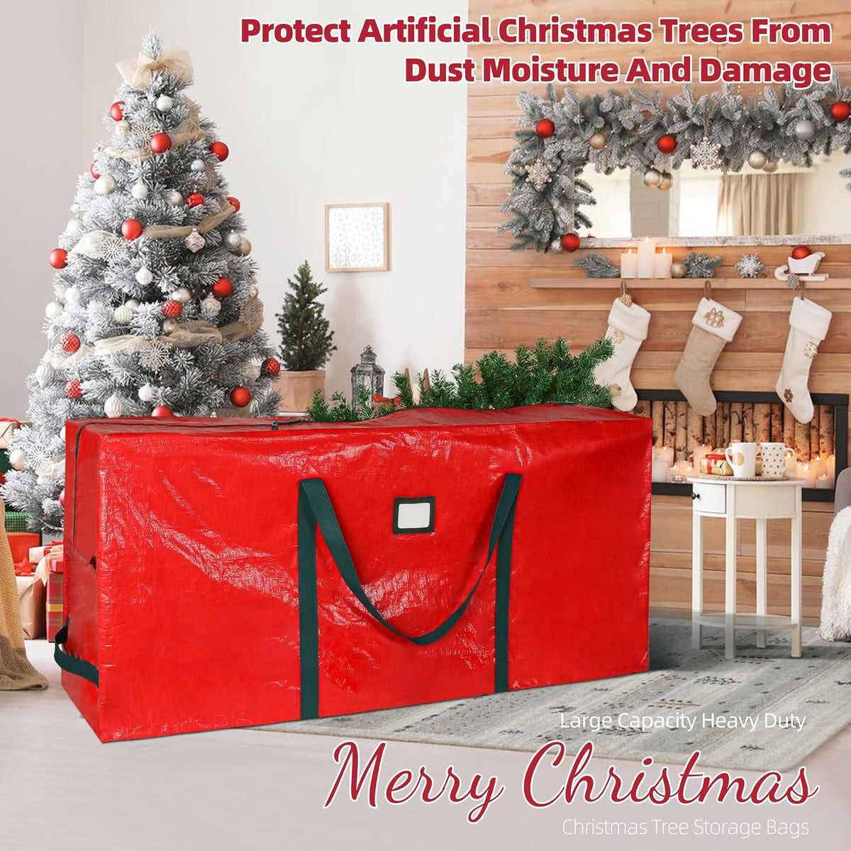 Large Christmas Tree Storage Bag Heavy Duty 7.5 Ft (Gray)