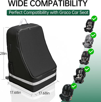 Car Seat Travel Bag Compatible with Graco, Infant Car Seat Travel Bag for Airport, Padded Car Seat Carrier Bag for Airport Fits Graco Most Baby & Infant Car Seats for Airport Baby Travel