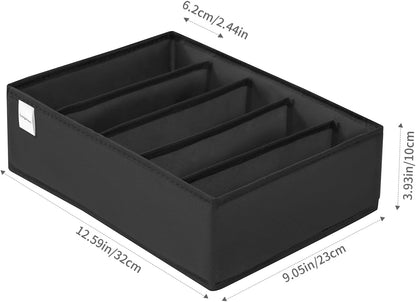 4 Packs T-shirt Drawer Organizers for Clothing,8 Grids Compartment Wardrobe Storage Box, Washable Clothes Organizer for Folded Clothes, Legging, Silk Scarve