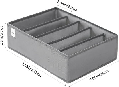 4 Packs T-shirt Drawer Organizers for Clothing,8 Grids Compartment Wardrobe Storage Box, Washable Clothes Organizer for Folded Clothes, Legging, Silk Scarve