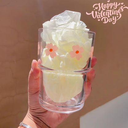 13oz Glass Tumbler with Straw and Lid, Reusable Iced Coffee Cup Tumbler, Cute Glass Cups for Water, Matcha, Travel Coffee Mugs (Cute Cat - 13oz)