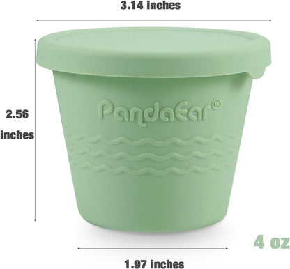 12 Pack Silicone Baby Food Storage Containers & 2 Pack Baby Food Freezer Tray