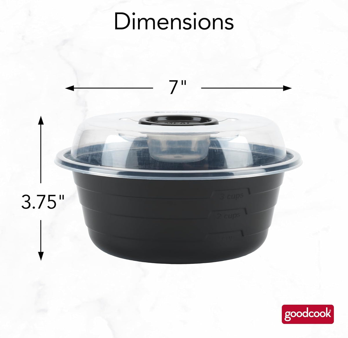 Meal Prep Containers Set Microwave & Dishwasher-Safe Round Food Organizers with Labeled Compartments BPA-Free Food Storage Set with Snap Shut Lids Portion Control, 10-Pieces, Red