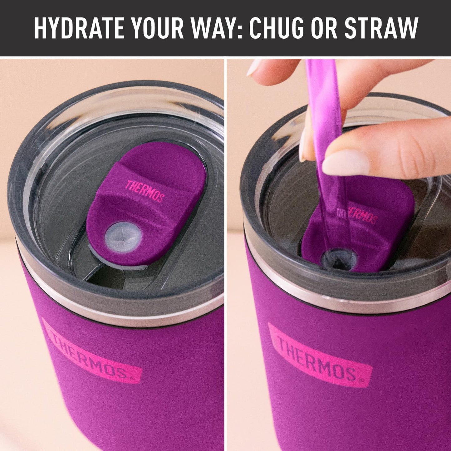 Stainless Steel Cup Holder Mug - 40 Ounce, Granite - Insulated Tumbler with Lid and Straw, Plus Leak-Resistant Slide Lock