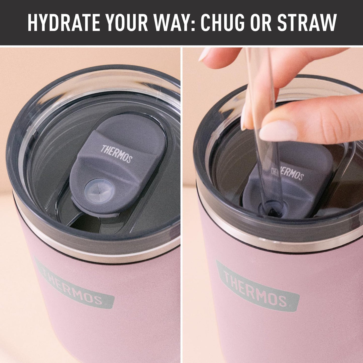 Stainless Steel Cup Holder Mug - 40 Ounce, Granite - Insulated Tumbler with Lid and Straw, Plus Leak-Resistant Slide Lock