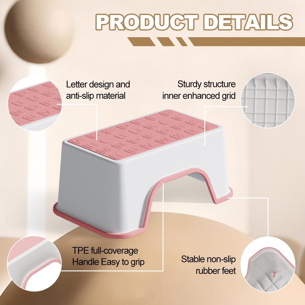 5 Inch Height Step Stool, 11.8" L x 7.5" W Toddler Step Stool