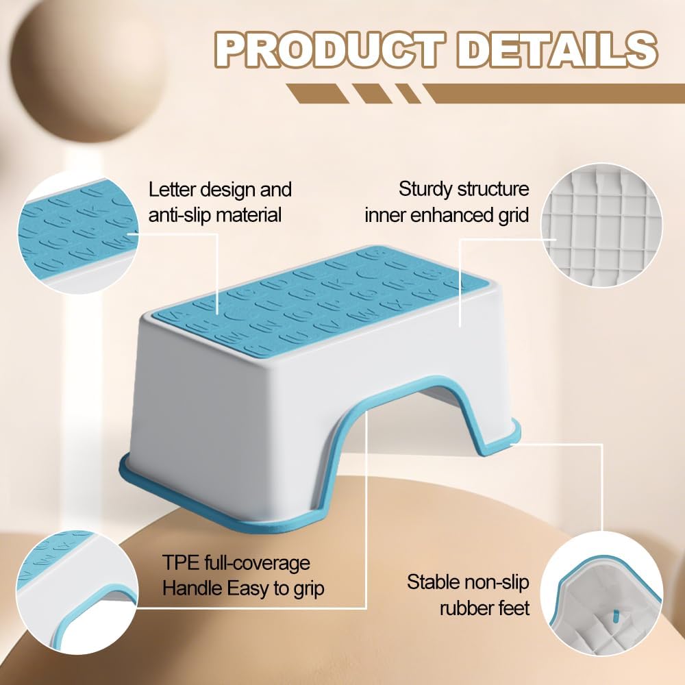 5 Inch Height Step Stool, 11.8" L x 7.5" W Toddler Step Stool