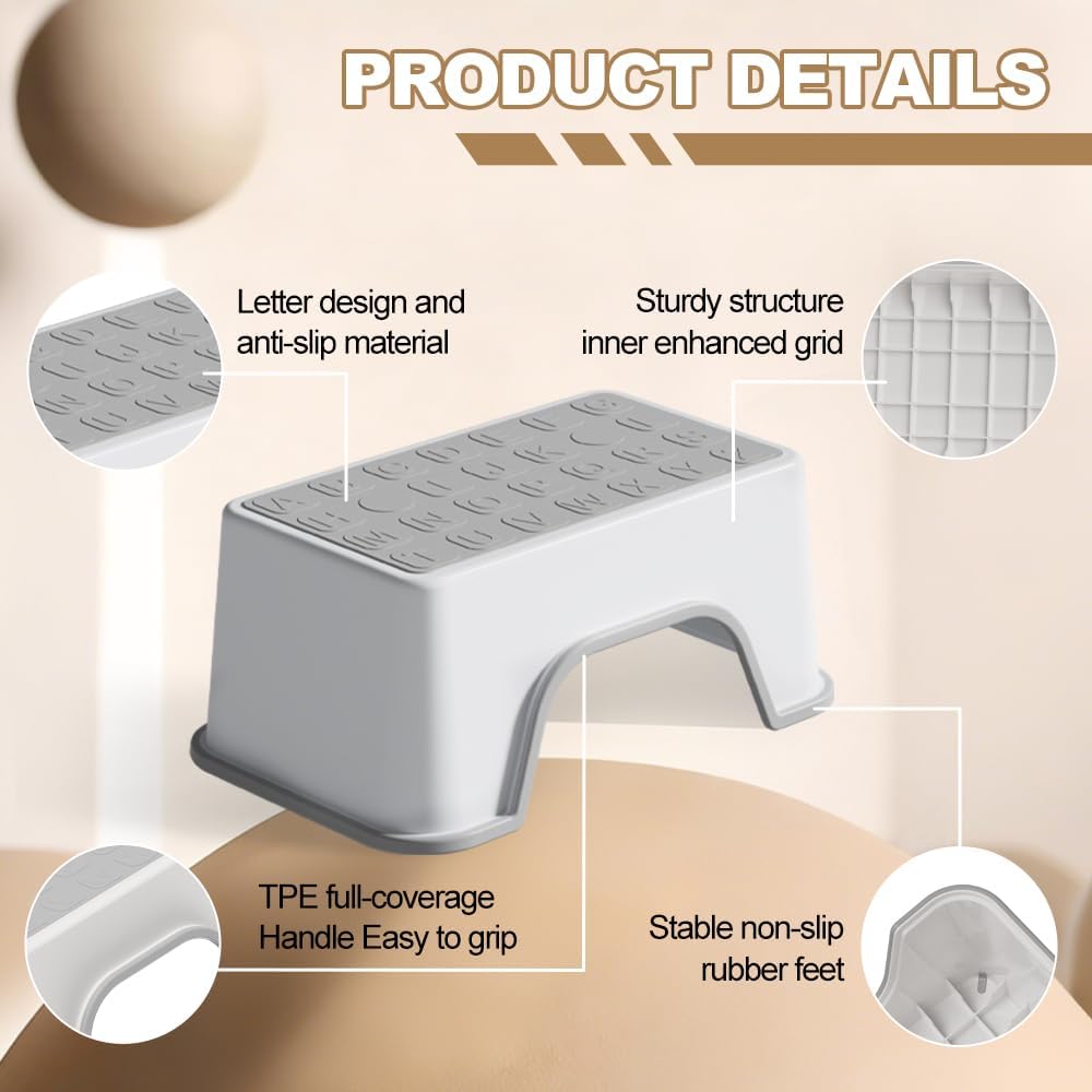 5 Inch Height Step Stool, 11.8" L x 7.5" W Toddler Step Stool