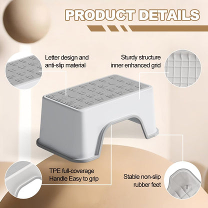 5 Inch Height Step Stool, 11.8" L x 7.5" W Toddler Step Stool