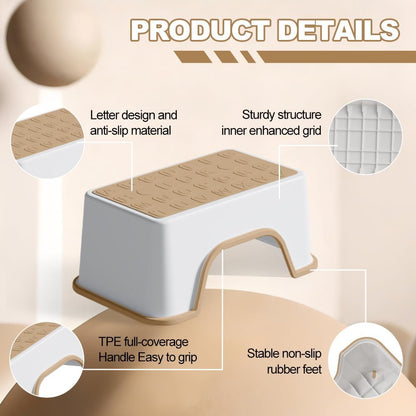 5 Inch Height Step Stool, 11.8" L x 7.5" W Toddler Step Stool