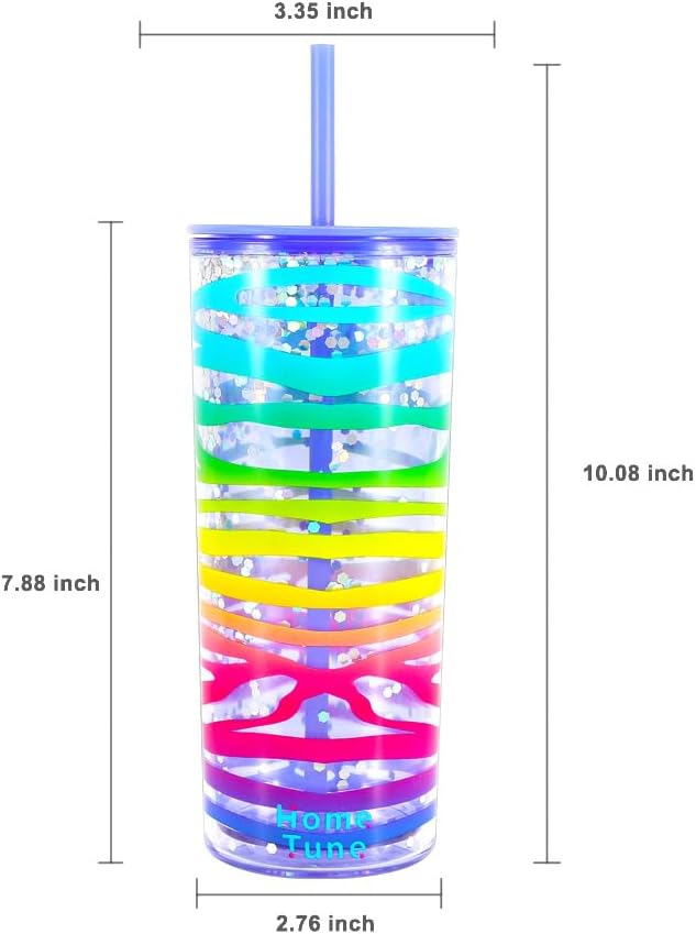 Cute Tumbler Cups with Lid and Straw, Double Wall, 21oz - lines | Insulated Acrylic Cup, Bulk, Durable, Reusable, Gifts