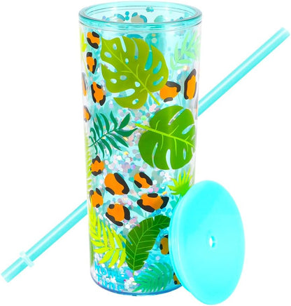 Cute Tumbler Cups with Lid and Straw, Double Wall, 21oz - lines | Insulated Acrylic Cup, Bulk, Durable, Reusable, Gifts