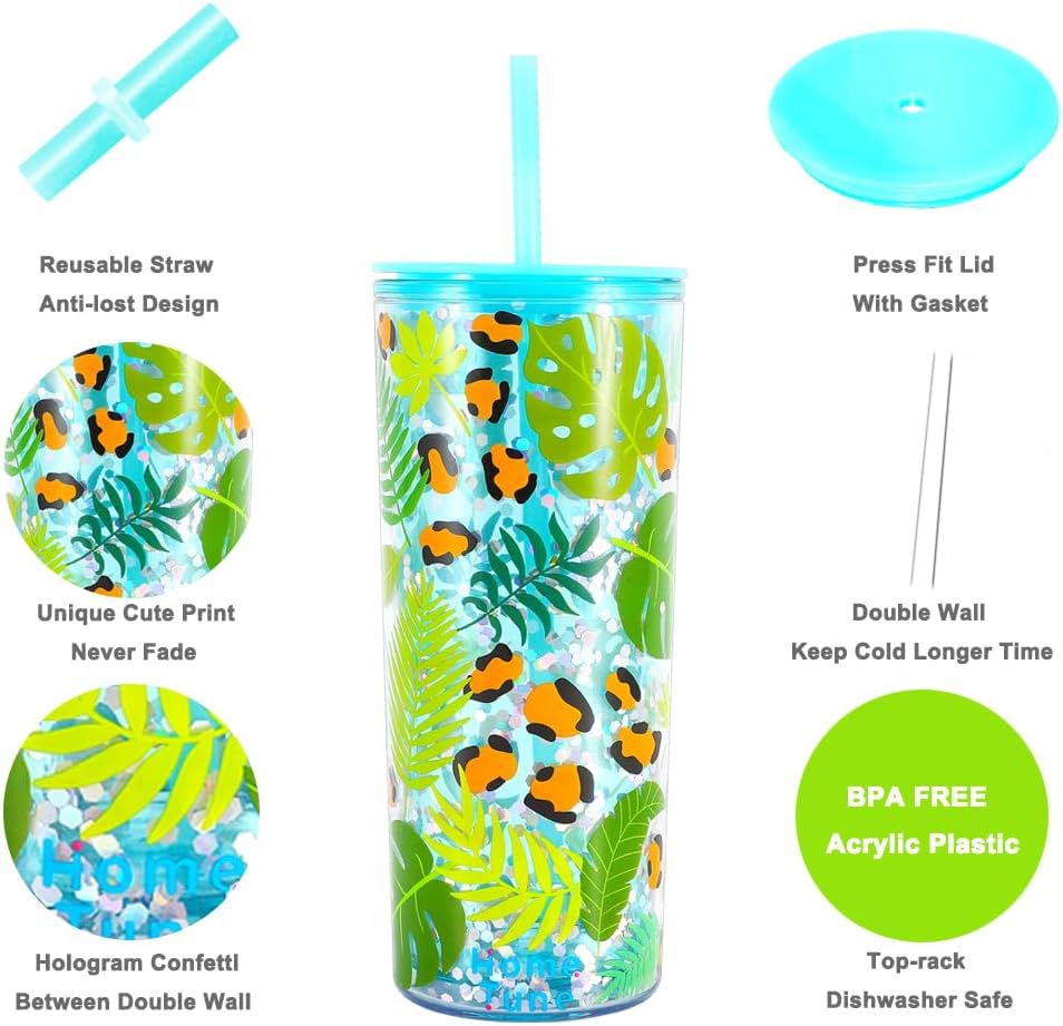 Cute Tumbler Cups with Lid and Straw, Double Wall, 21oz - lines | Insulated Acrylic Cup, Bulk, Durable, Reusable, Gifts