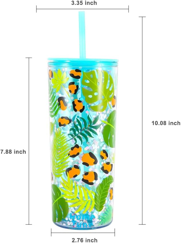 Cute Tumbler Cups with Lid and Straw, Double Wall, 21oz - lines | Insulated Acrylic Cup, Bulk, Durable, Reusable, Gifts