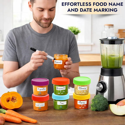 8 Oz Small Glass Food Storage Containers With Lids (6 Pack) - Airtight, Leakproof, BPA Free - 1 Cup Glass Containers with Lids for Sauce, Meal Prep - Reusable, Dishwasher, Microwave, & Freezer Safe