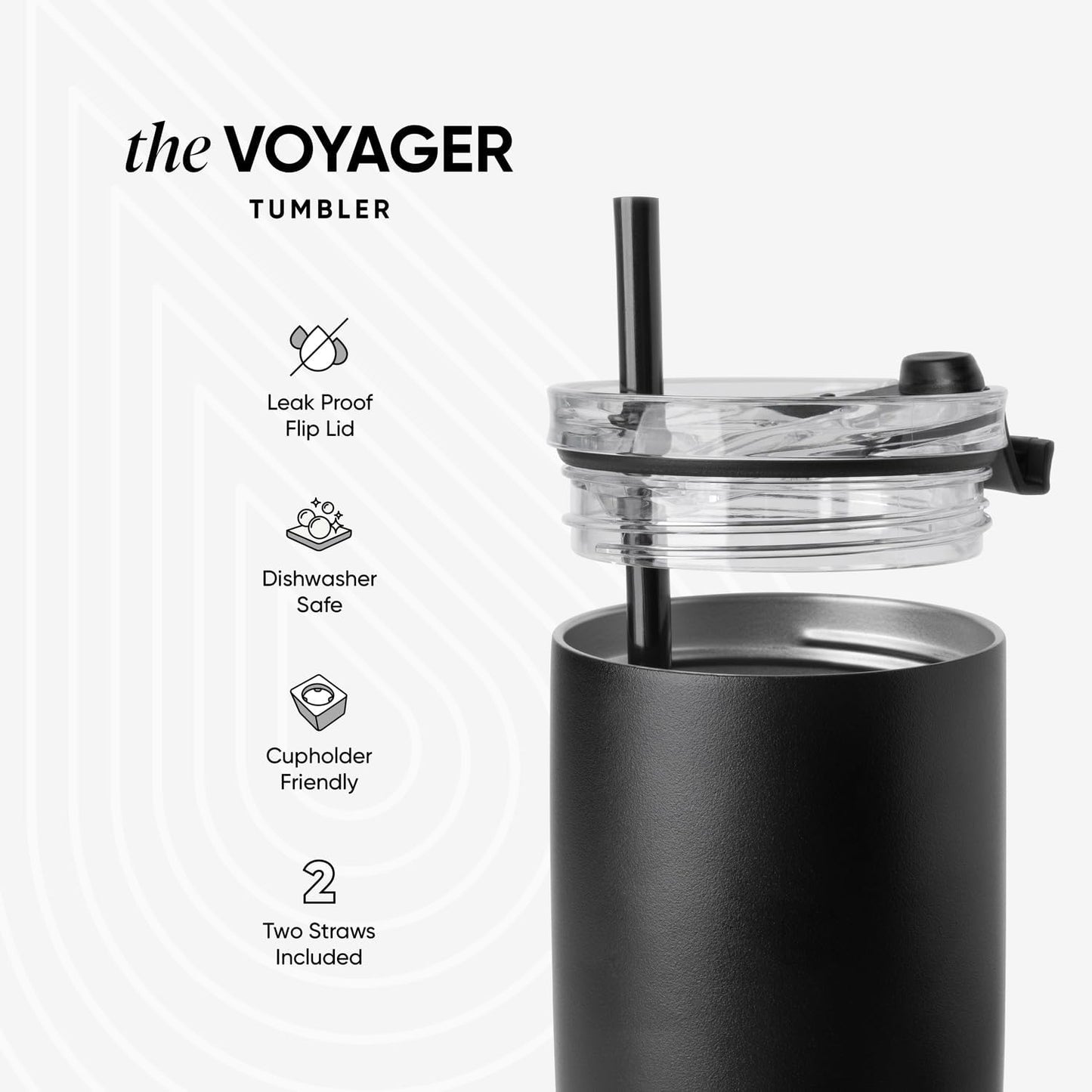 Travel Coffee Mug with Lid | 16oz | Blue | Voyager Coffee Cup, Coffee Tumbler for Hot & Iced Drinks | Insulated Stainless Steel Travel Mug | Blue Dune