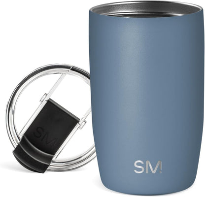 Travel Coffee Mug with Lid | 16oz | Blue | Voyager Coffee Cup, Coffee Tumbler for Hot & Iced Drinks | Insulated Stainless Steel Travel Mug | Blue Dune