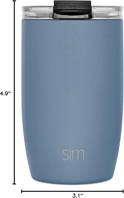 Travel Coffee Mug with Lid | 16oz | Blue | Voyager Coffee Cup, Coffee Tumbler for Hot & Iced Drinks | Insulated Stainless Steel Travel Mug | Blue Dune