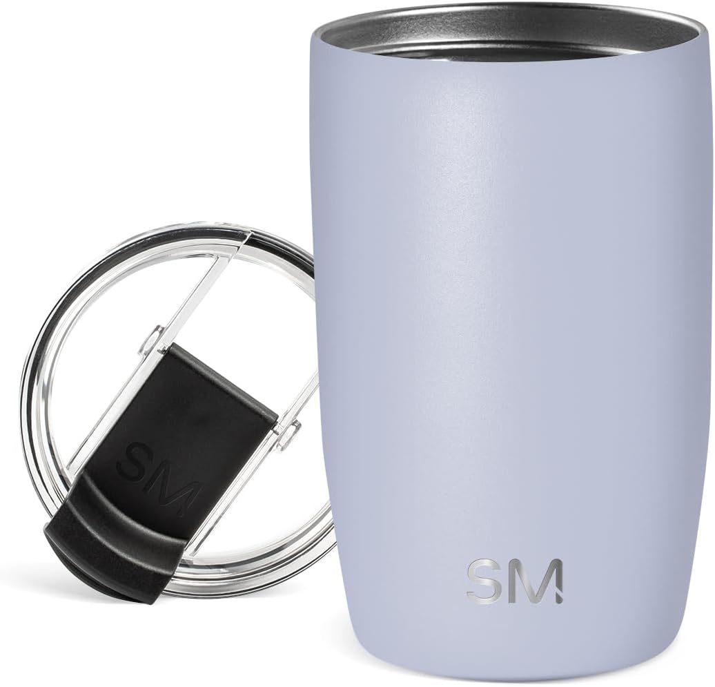 Travel Coffee Mug with Lid | 16oz | Blue | Voyager Coffee Cup, Coffee Tumbler for Hot & Iced Drinks | Insulated Stainless Steel Travel Mug | Blue Dune