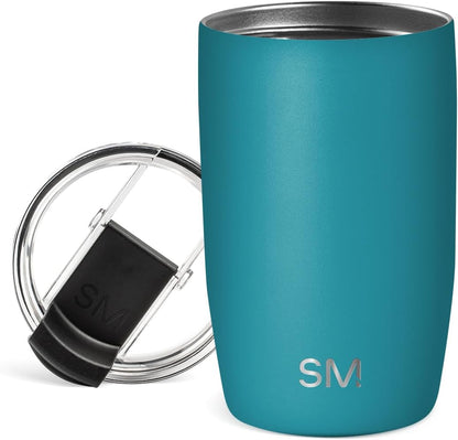 Travel Coffee Mug with Lid | 16oz | Blue | Voyager Coffee Cup, Coffee Tumbler for Hot & Iced Drinks | Insulated Stainless Steel Travel Mug | Blue Dune