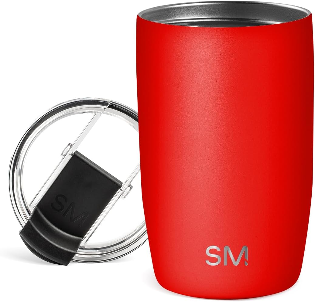 Travel Coffee Mug with Lid | 16oz | Blue | Voyager Coffee Cup, Coffee Tumbler for Hot & Iced Drinks | Insulated Stainless Steel Travel Mug | Blue Dune
