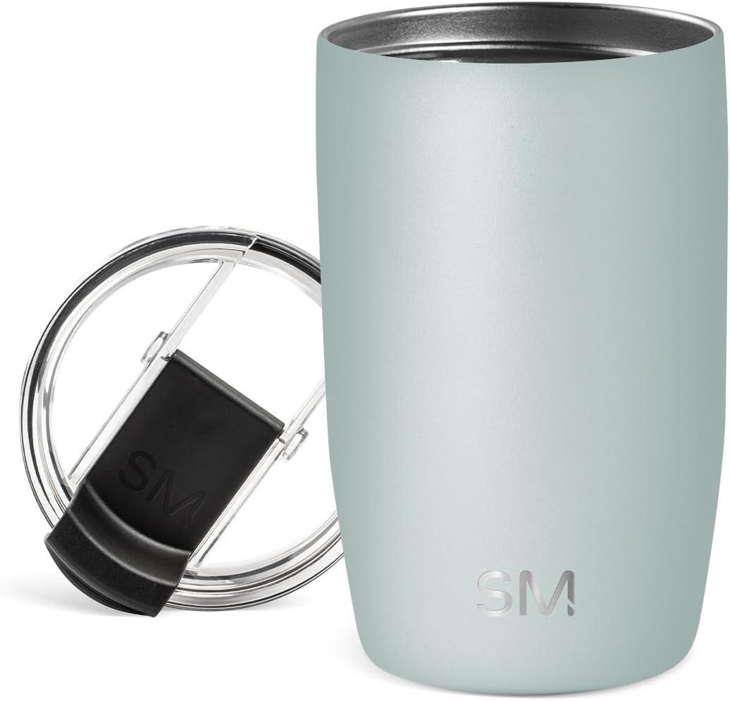 Travel Coffee Mug with Lid | 16oz | Blue | Voyager Coffee Cup, Coffee Tumbler for Hot & Iced Drinks | Insulated Stainless Steel Travel Mug | Blue Dune