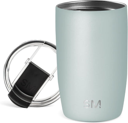 Travel Coffee Mug with Lid | 16oz | Blue | Voyager Coffee Cup, Coffee Tumbler for Hot & Iced Drinks | Insulated Stainless Steel Travel Mug | Blue Dune