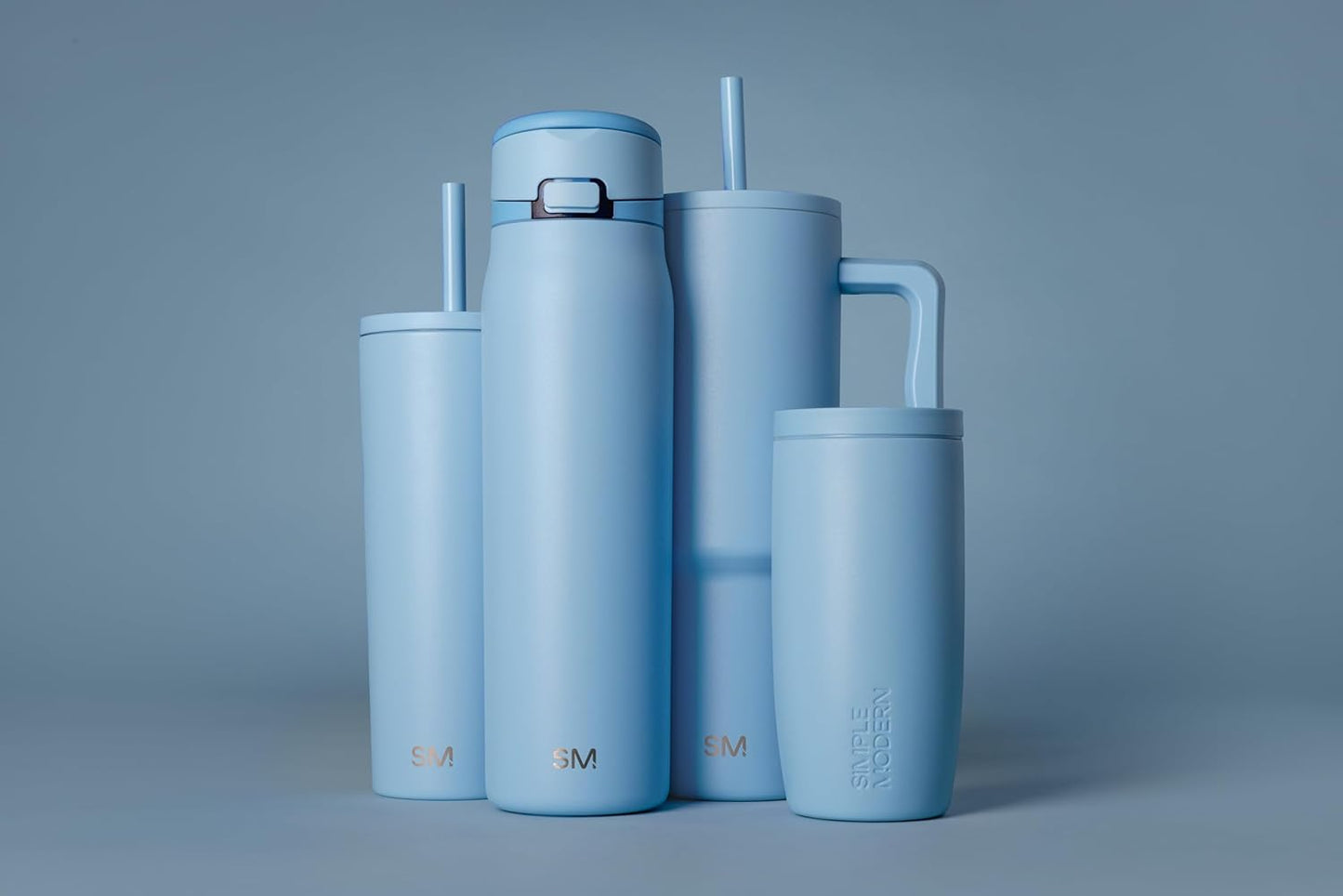 Travel Coffee Mug with Lid | 16oz | Blue | Voyager Coffee Cup, Coffee Tumbler for Hot & Iced Drinks | Insulated Stainless Steel Travel Mug | Blue Dune