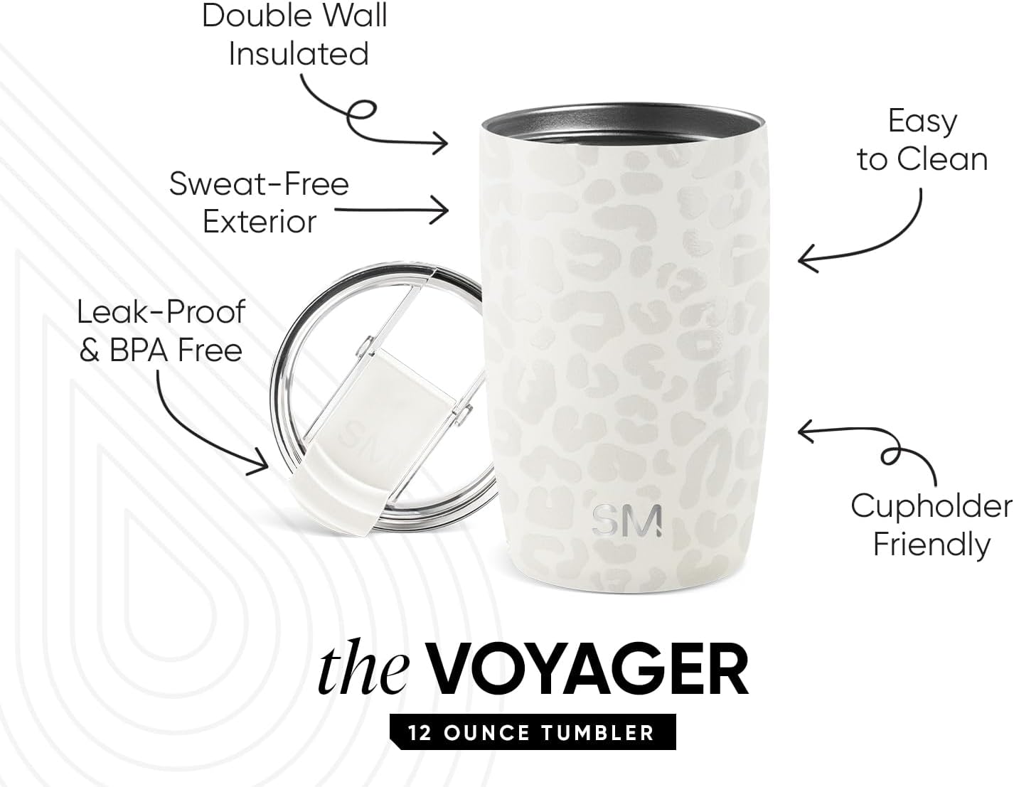 Travel Coffee Mug with Lid | 16oz | Blue | Voyager Coffee Cup, Coffee Tumbler for Hot & Iced Drinks | Insulated Stainless Steel Travel Mug | Blue Dune