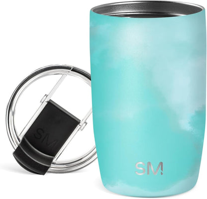Travel Coffee Mug with Lid | 16oz | Blue | Voyager Coffee Cup, Coffee Tumbler for Hot & Iced Drinks | Insulated Stainless Steel Travel Mug | Blue Dune