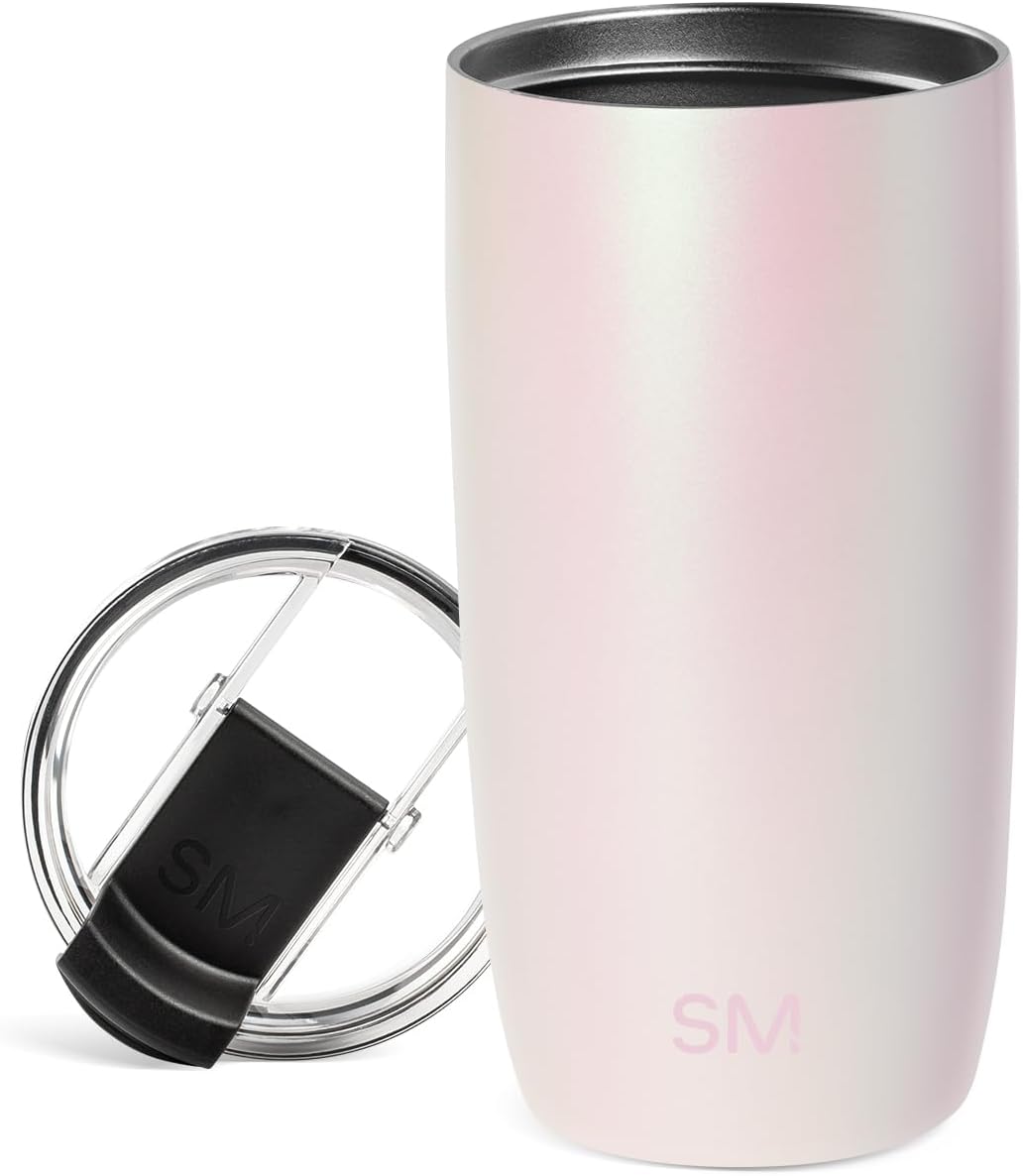 Travel Coffee Mug with Lid | 16oz | Blue | Voyager Coffee Cup, Coffee Tumbler for Hot & Iced Drinks | Insulated Stainless Steel Travel Mug | Blue Dune
